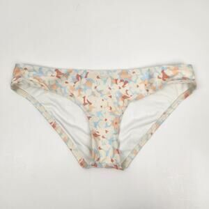 L*Space Bikini Bottom in White Floral Size Small NWOT
